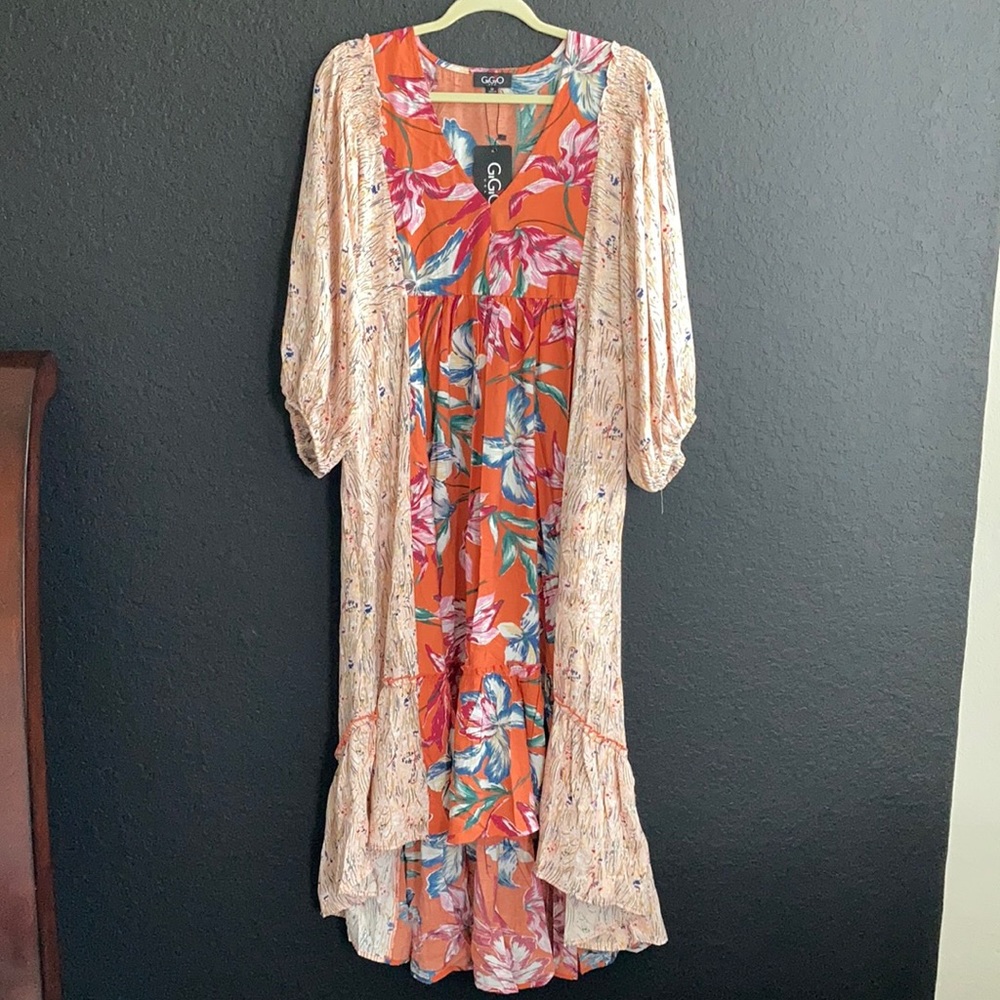 Floral high-low Maxi Dress